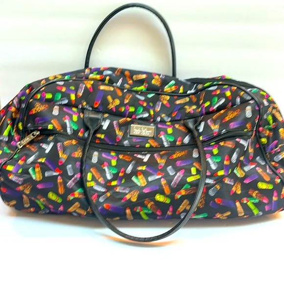 Nicole Miller RARE Travel Bag - Includes Wheels on bottom/ Handle: Easy Travel - Picture 13 of 13